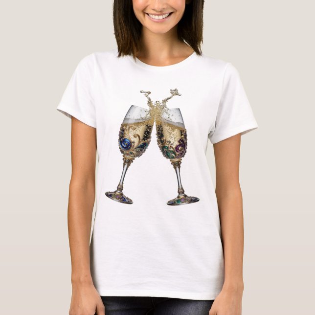 Schöne silberne CHAMPAGNER GLÄSER Tee (Vorderseite)