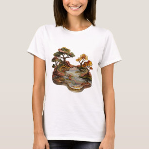 Schöne silberne HERBSTLANDSCHAFT Statement T-Shirt