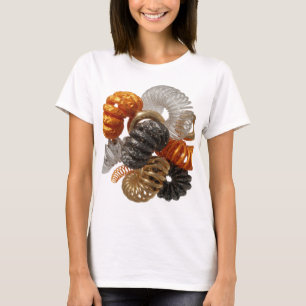 Schöne silberne ORANGE UND GOLD Haarband-Aufdruck T-Shirt