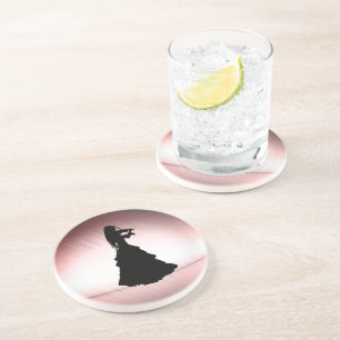 Schöne Sinti und Roma Girl Plays Violine Getränkeuntersetzer