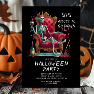 schöne Sips Halloween Einladung