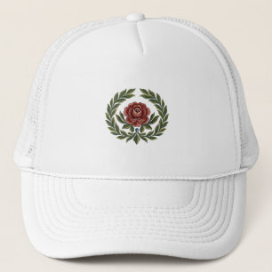 Schöne skandinavische Volkskunst-Blumenprintmütze Truckerkappe