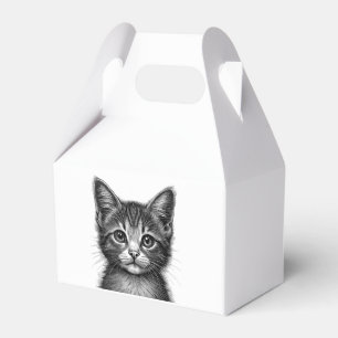 Schöne Skizze der jungen Katze Geschenkschachtel