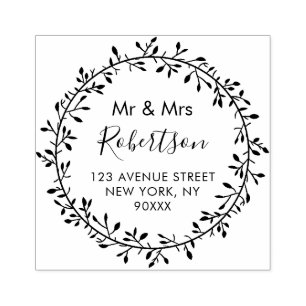 schöne Skriptadresse Gummistempel