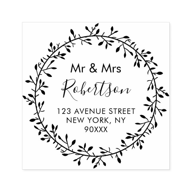 schöne Skriptadresse Gummistempel (Prägung)