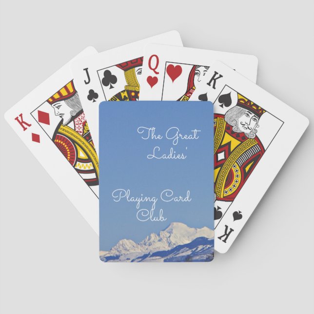 Schöne Sky & Mountain Personalisiert Playing Card Spielkarten (Rückseite)