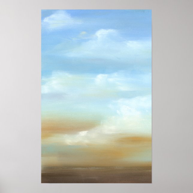 Schöne Skyscape mit flauschigen Wolken Poster (Vorne)