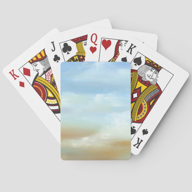 Schöne Skyscape mit flauschigen Wolken Spielkarten (Rückseite)