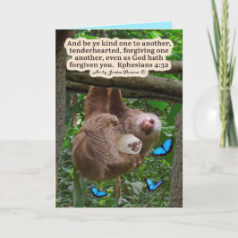 Schöne Sloth-Schrift: Ephesians 4:32 Karte