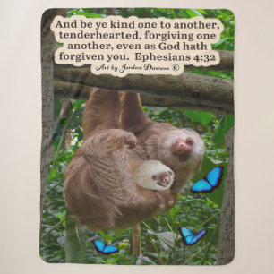 Schöne Sloth-Schrift: Ephesians 4:32 Sherpadecke