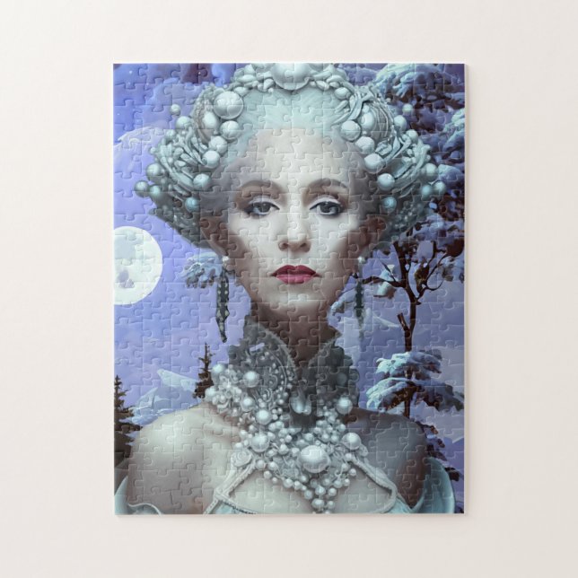 Schöne Snow Queen Fantasy Fotografie Puzzle (Vertikal)