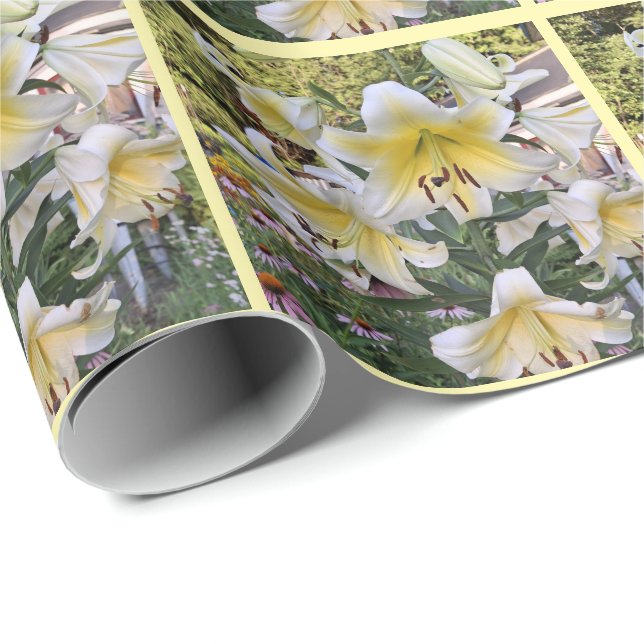 Schöne Sommer-Lilie Geschenkpapier (Rolleneckpunkt)