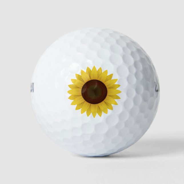 Schöne Sommer-Sonnenblumen Golf Balls Golfball (Vorderseite)