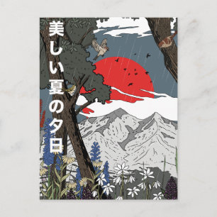 Schöne Sommerlandschaft Postkarte