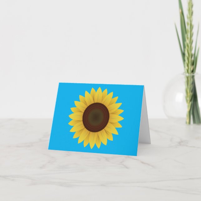 Schöne Sommersonnenblume Karte (Vorderseite)