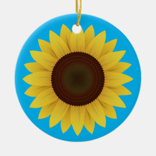Schöne Sommersonnenblume Keramik Ornament