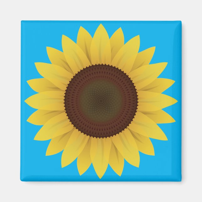 Schöne Sommersonnenblume Magnet (Vorne)