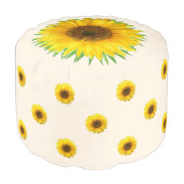 Schöne Sonnenblume auf Champagne Beige Hocker