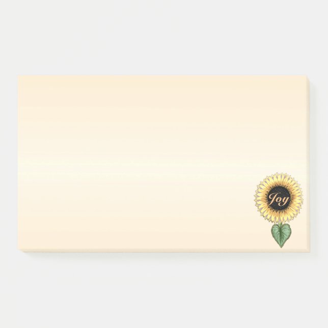 Schöne Sonnenblume auf Korallen Post-it Klebezettel (Vorderseite)