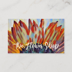 Schöne Sonnenblume Florist Garden QR Code Visitenkarte