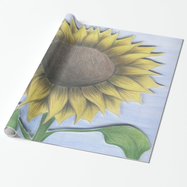 Schöne Sonnenblume Geschenkpapier (Ungerollt)