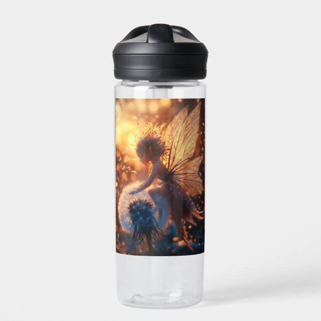 Schöne Sonnenblume mit Lüster Trinkflasche (Vorderseite)