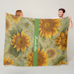 Schöne Sonnenblume Populäre Sammlung Fleecedecke