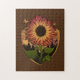 Schöne Sonnenblume Puzzle