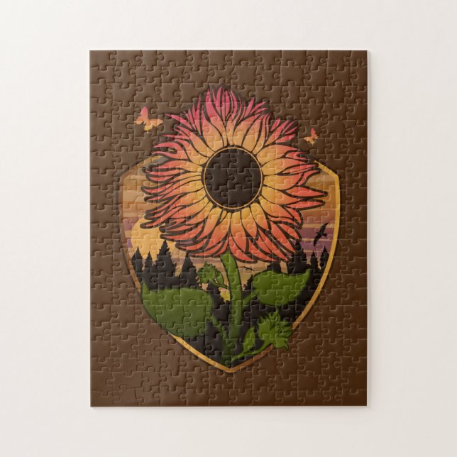 Schöne Sonnenblume Puzzle (Vertikal)