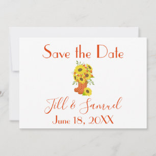 Schöne Sonnenblume Save The Date