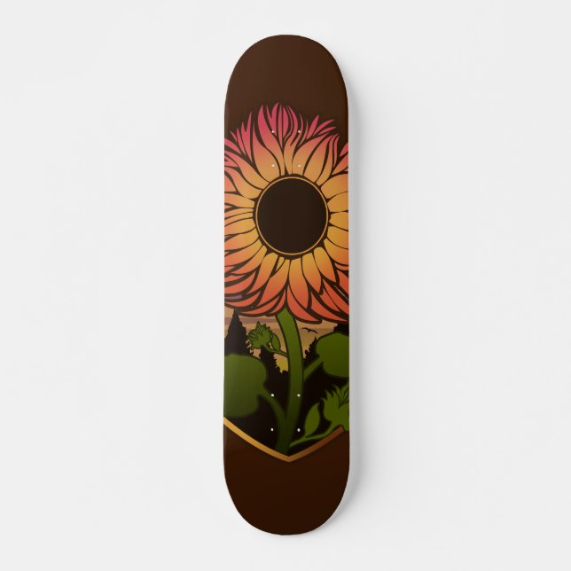Schöne Sonnenblume Skateboard (Vorne)