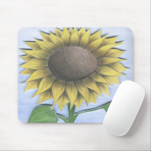 Schöne Sonnenblume Zeichnend Mousepad