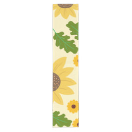 Schöne Sonnenblumen-Dekoration Kurzer Tischläufer