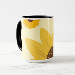 Schöne Sonnenblumen-Design  Tasse