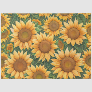 Schöne Sonnenblumen Moderne Sammlung Seidenpapier