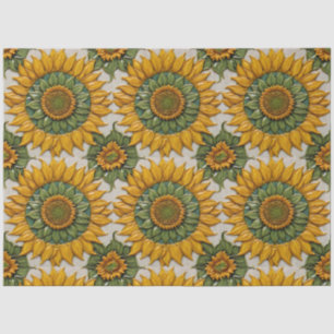 Schöne Sonnenblumen Populäre Sammlung Seidenpapier