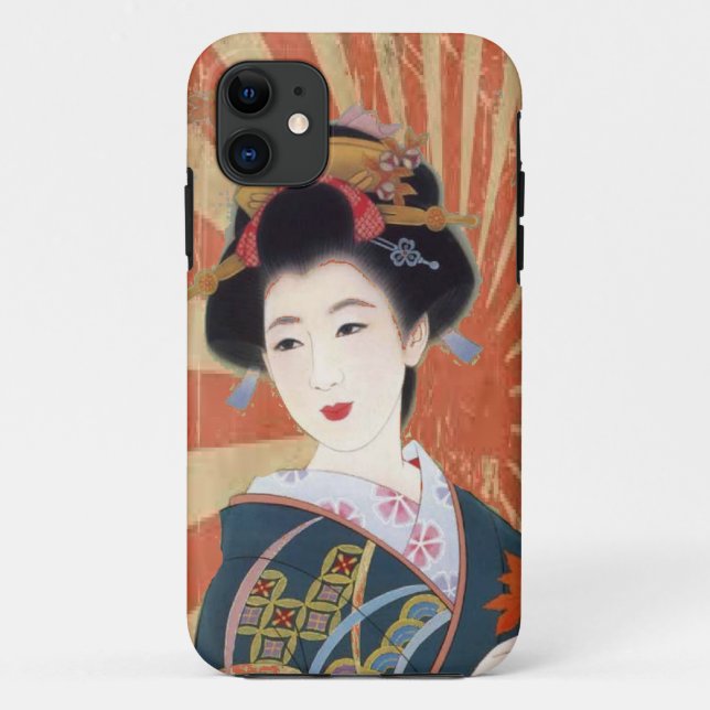 Schöne Sonnenstrahlen Japanische Geisha iphone5 Hü Case-Mate iPhone Hülle (Rückseite)