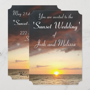 Schöne Sonnenuntergang Drucke Hochzeit Einladung