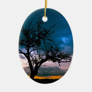 Schöne Sonnenuntergang Landschaftliche Landschaft  Keramik Ornament