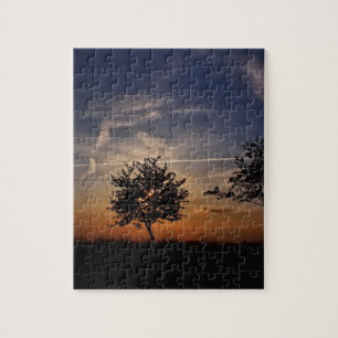 Schöne Sonnenuntergang Landschaftliche Landschaft  Puzzle