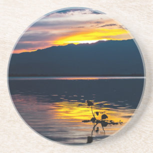 Schöne Sonnenuntergang Landschaftliche Landschaft  Untersetzer