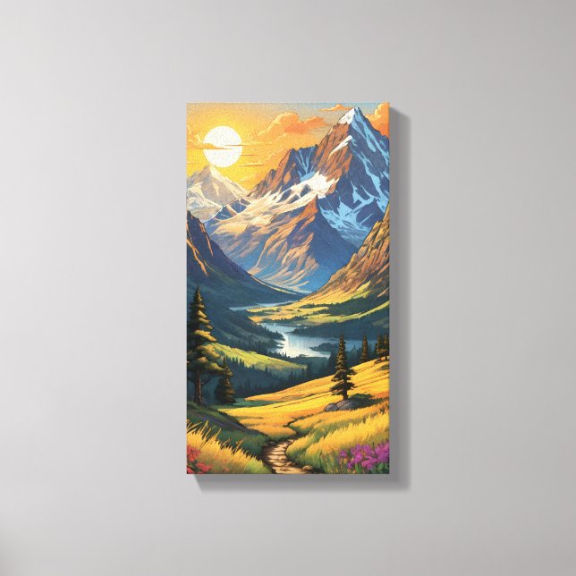 Schöne Sonnenuntergang Leinwand Kunst, Dichtung un (Vorderseite)