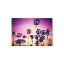 Schöne Sonnenuntergang Palm Tree Beach Vibe