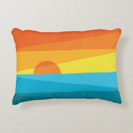 Schöne Sonnenuntergänge und Meereswellen Dekokissen