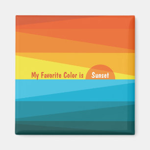 Schöne Sonnenuntergangsfarben Magnet