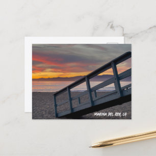 Schöne Sonnenuntergangsfarben - Marina Del Rey, CA Postkarte