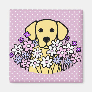Schöne Soul-Gelb-Labrador-Illustration Magnet