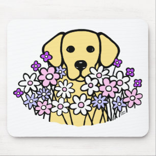Schöne Soul-Gelb-Labrador-Illustration Mousepad