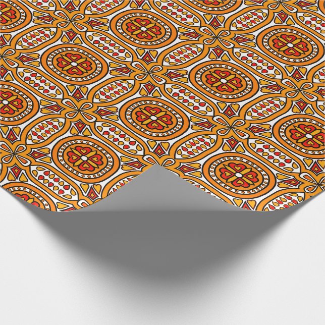 Schöne spanische Fliese Geschenkpapier (Ecke)