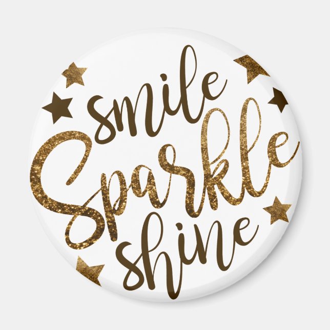 SCHÖNE SPARKLE, GOLDENER GLITZER STAR MAGNET (Vorne)